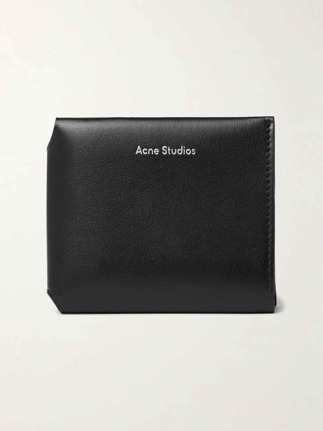 Кожаный кошелек Trifold ACNE STUDIOS, черный