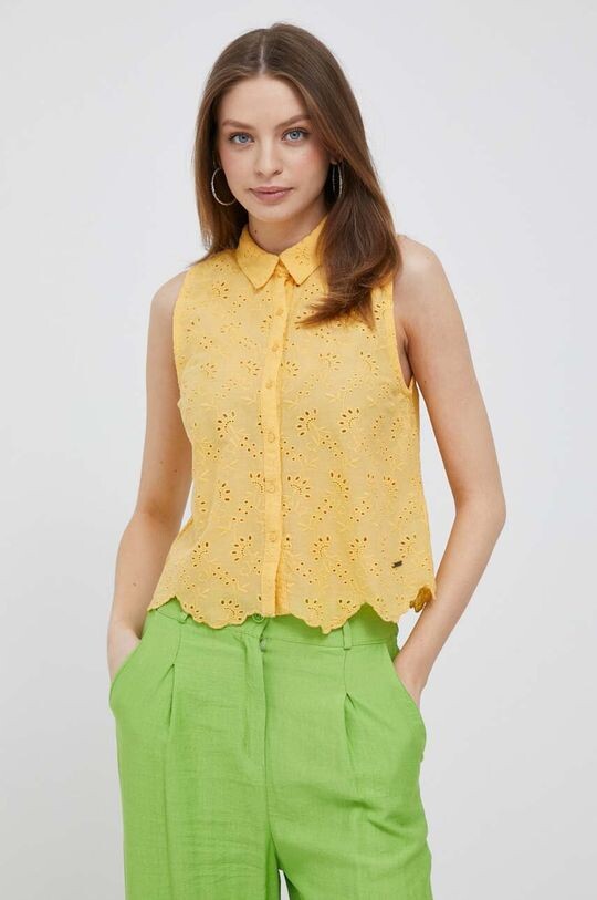 

Рубашка Eris из хлопка Pepe Jeans, желтый