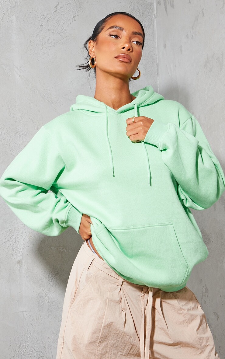 

PrettyLittleThing Зеленый спортивный худи оверсайз