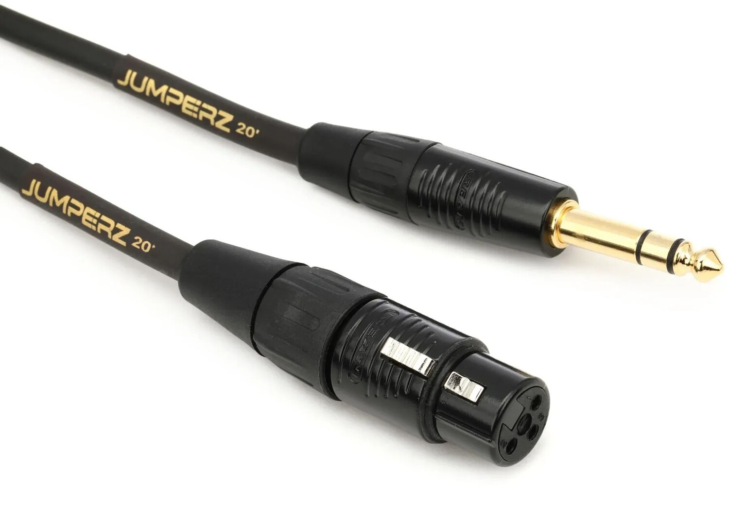 

JUMPERZ JGTRSXF-20 Золотой соединительный кабель TRS-XLRF — 20 футов