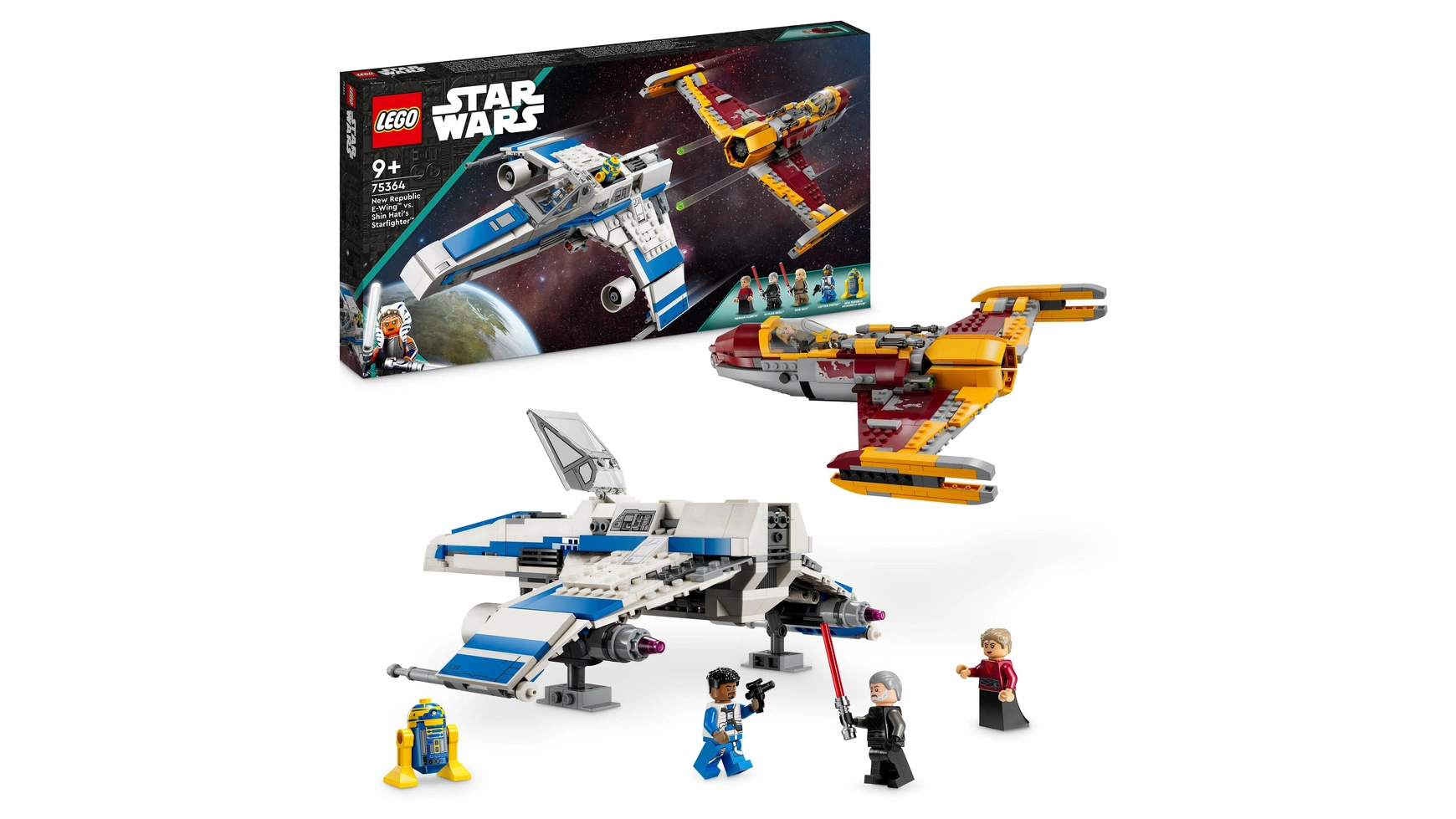 Lego Star Wars E-Wing Новой Республики против звездного истребителя Шин Хати