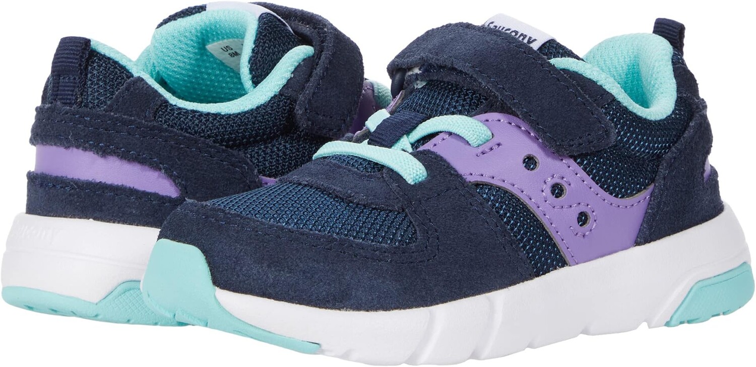 

Кроссовки Saucony Kids Originals Jazz Lite 2.0, цвет Navy/Purple/Turquoise