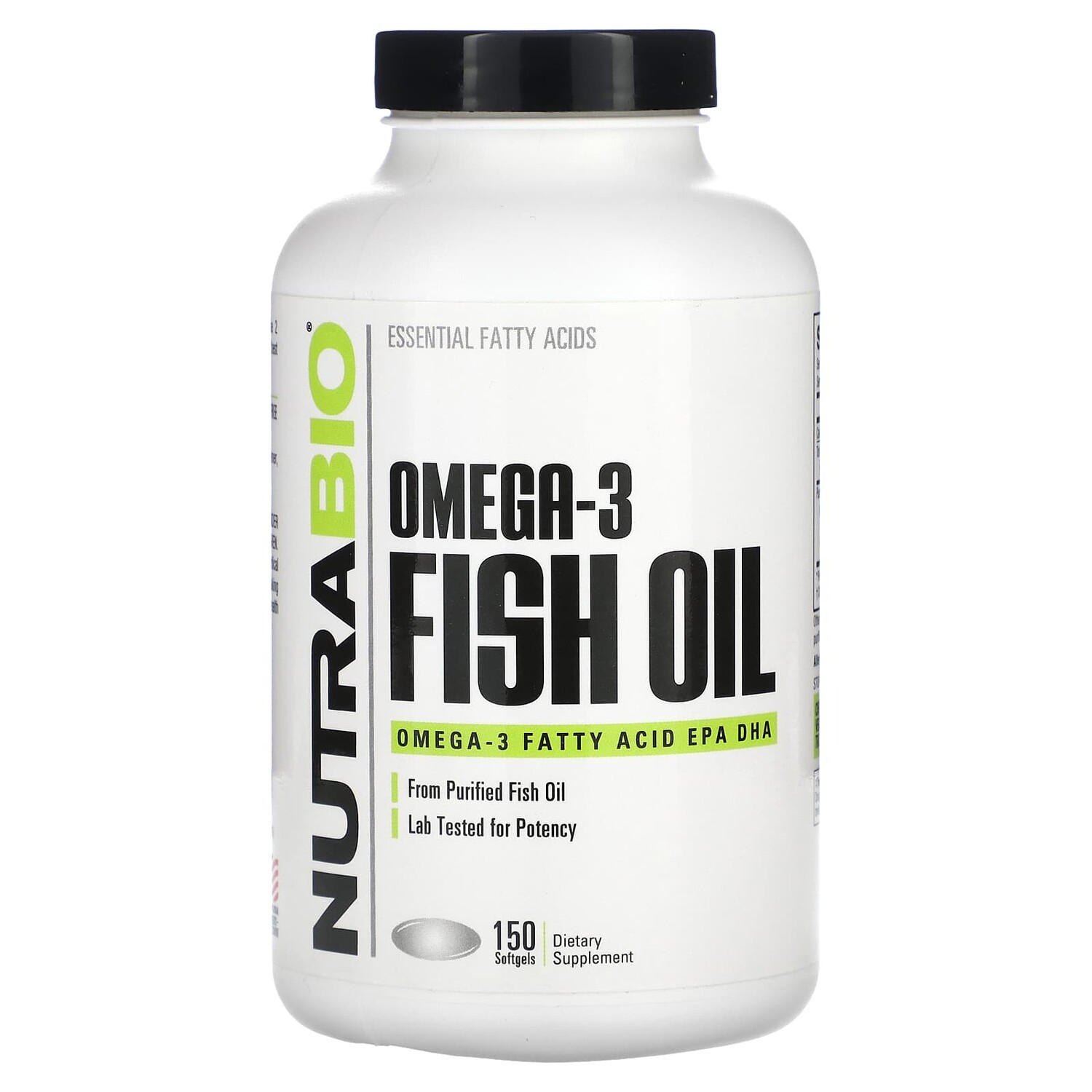 

Рыбий жир с омега-3, 150 капсул, NutraBio