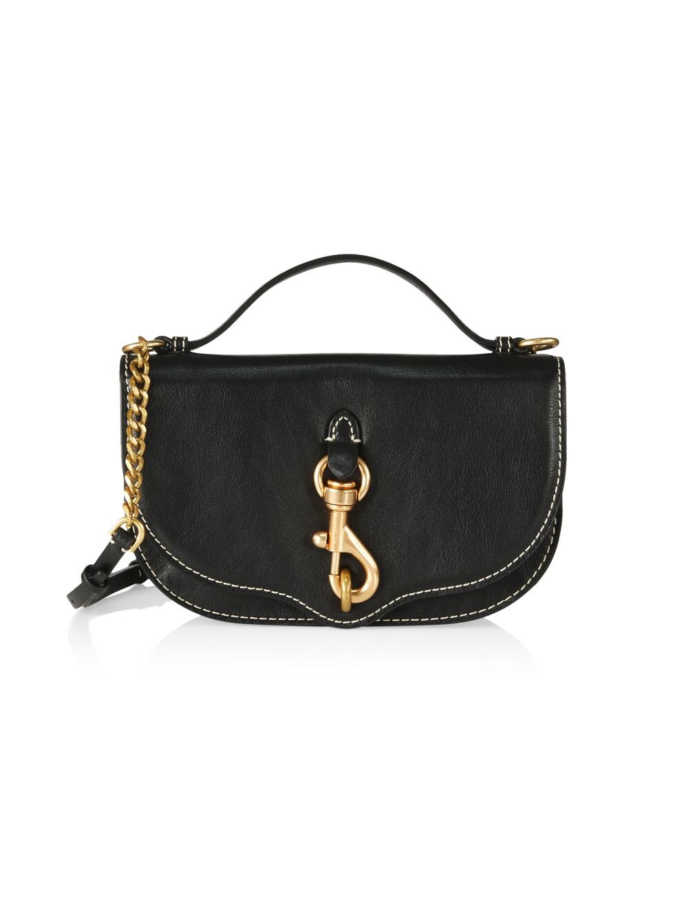 

Кожаная сумка через плечо Megan Half Moon Rebecca Minkoff, черный