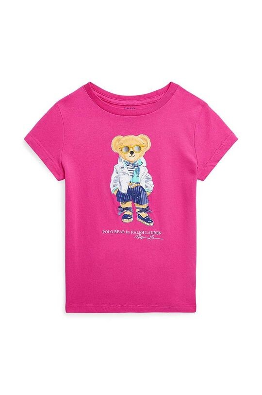 

Polo Ralph Lauren Детская хлопковая футболка, розовый