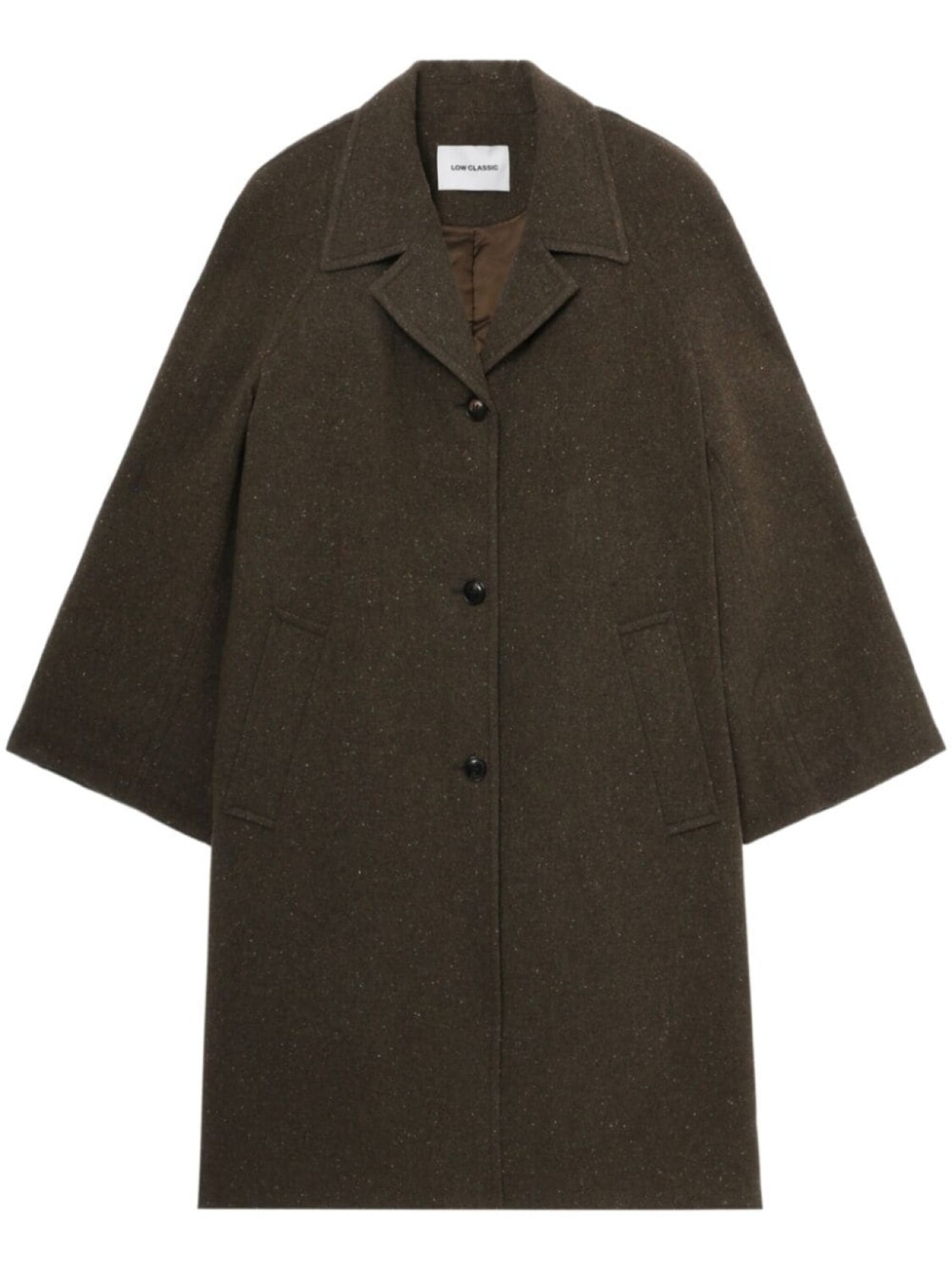 

Низкое классическое однобортное пальто Low Classic, зеленый