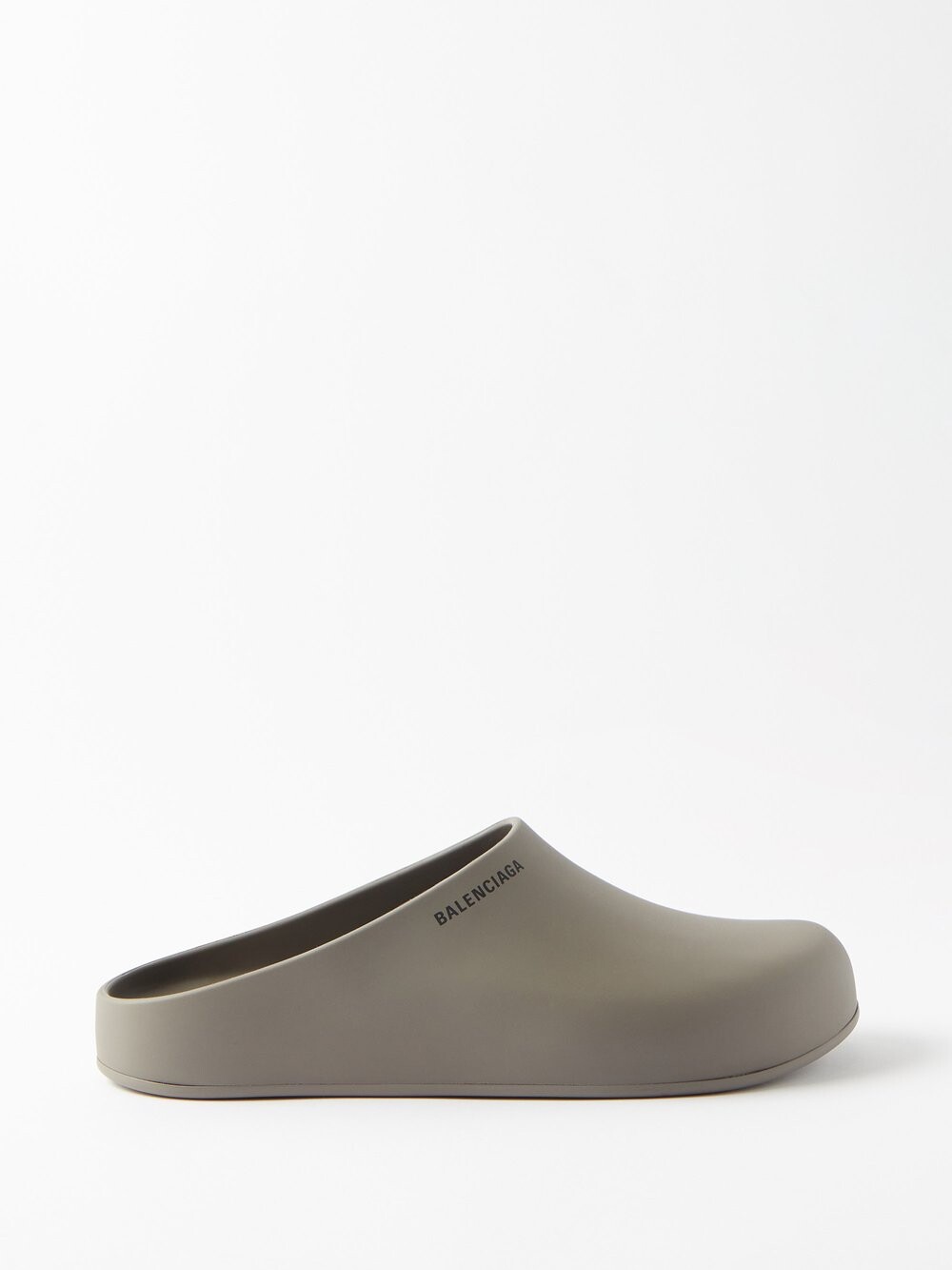 

Резиновые сабо с логотипом Balenciaga, серый