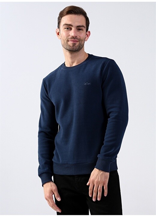 

Светло-темно-синий мужской свитшот с круглым вырезом Lee Cooper