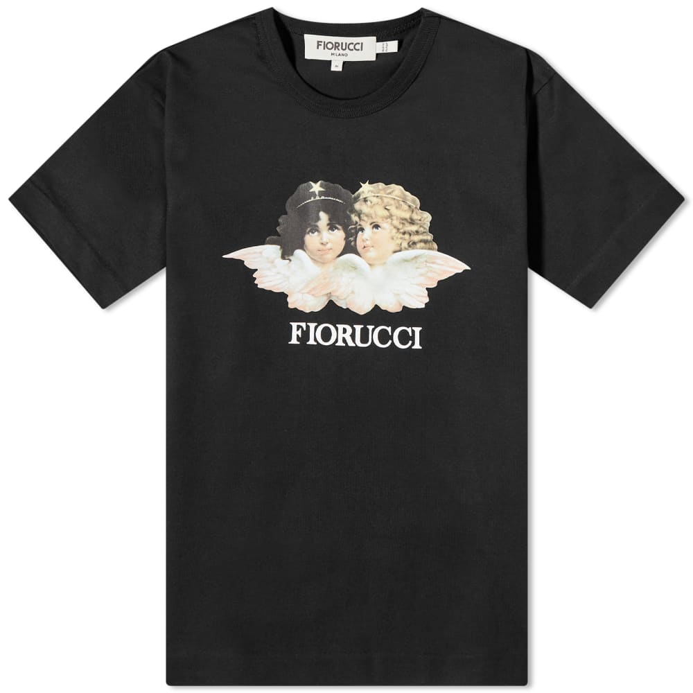Классическая футболка с ангелом Fiorucci, черный роза кингс мак фрайер