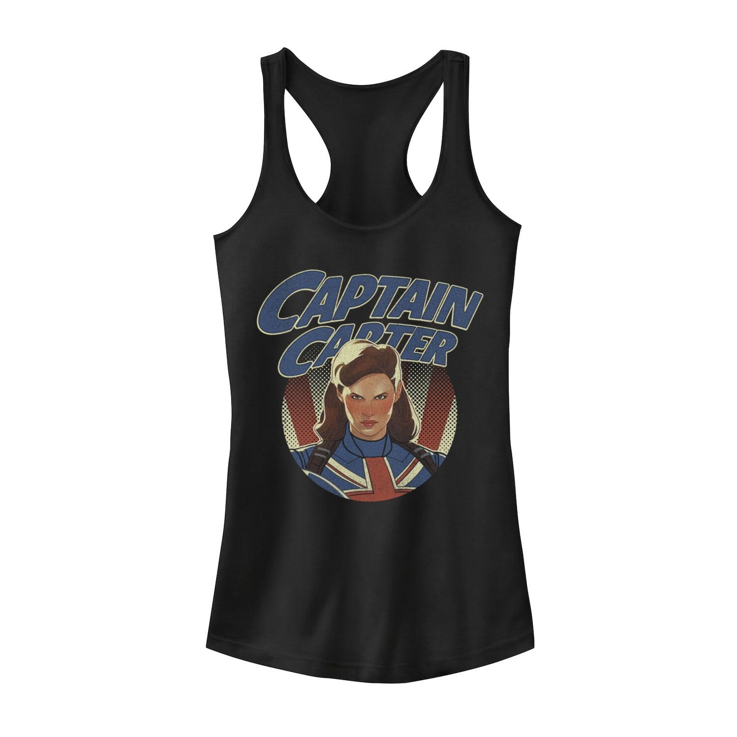 

Юниоры Марвел Что, если Капитан Картер Mug Shot Tank Racerback Licensed Character