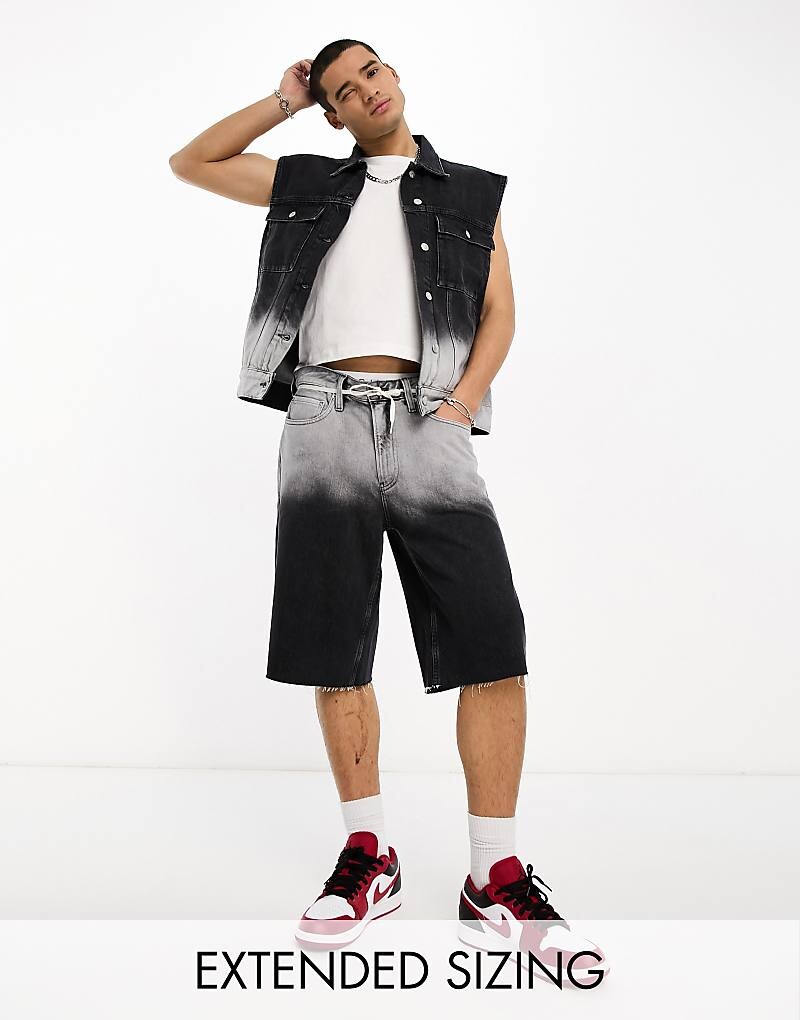 

Calvin Klein Jeans – джинсовые шорты с черным эффектом омбре – только на ASOS