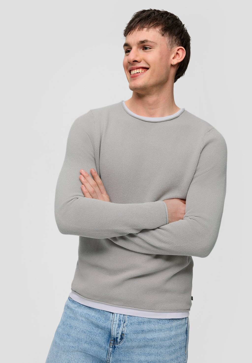 

Вязаный свитер IN LAYERING-OPTIK QS, цвет taubengrau
