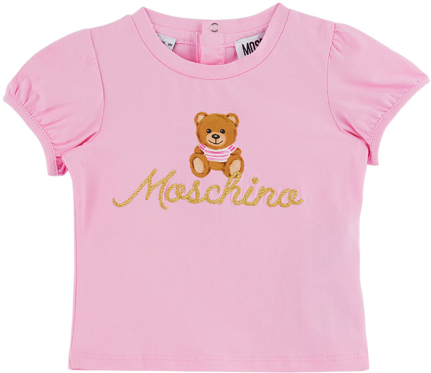 

Футболка с вышивкой Baby Pink Bonbon розовый Moschino