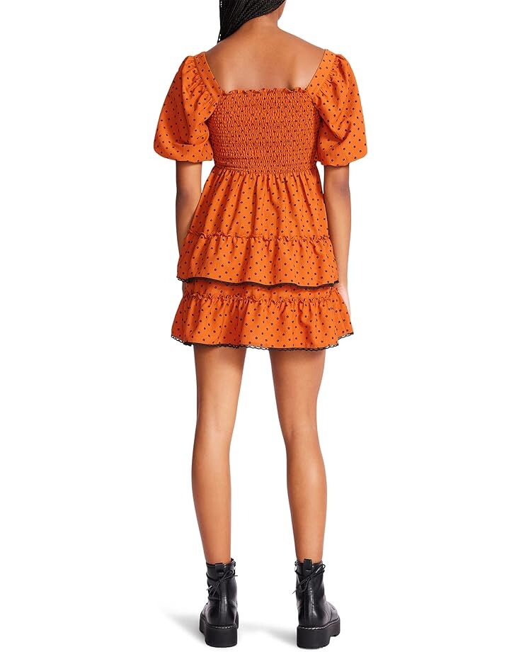 

Платье Betsey Johnson Ditsy Flocked Crepe Hook Eye Babydoll, цвет Red Ochre