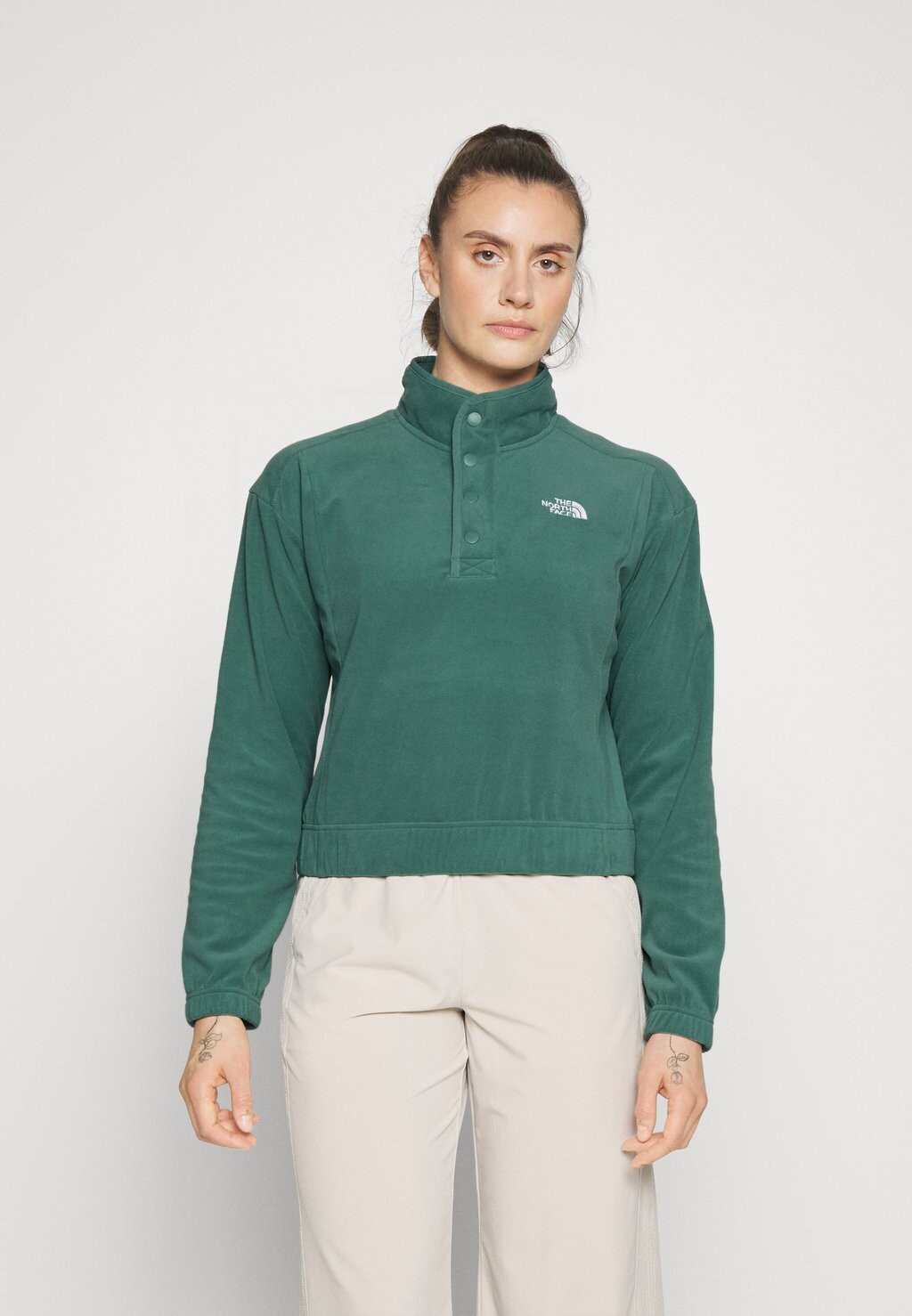 

Флисовая жилетка The North Face, темно-зеленый