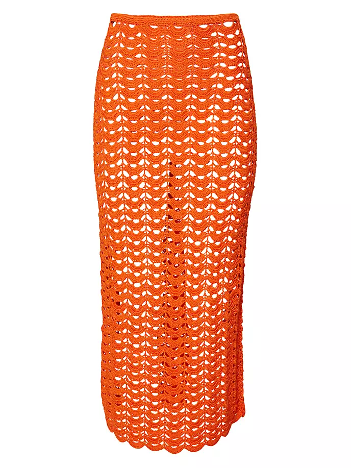 

Юбка-карандаш крючком Carolina Herrera, цвет papaya