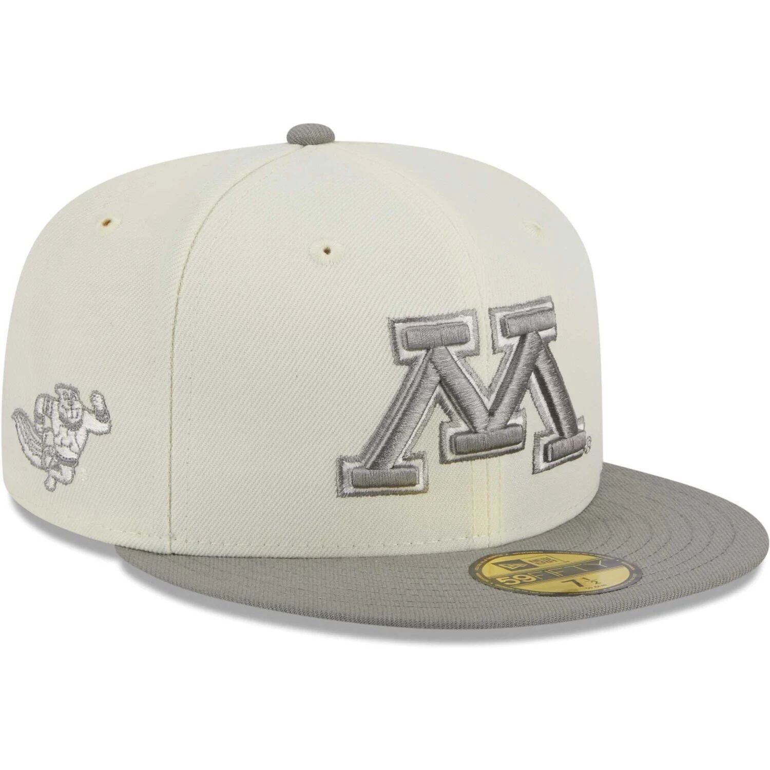 

Мужская облегающая шляпа New Era Stone/серый Minnesota Golden Gophers Chrome & Concrete 59FIFTY