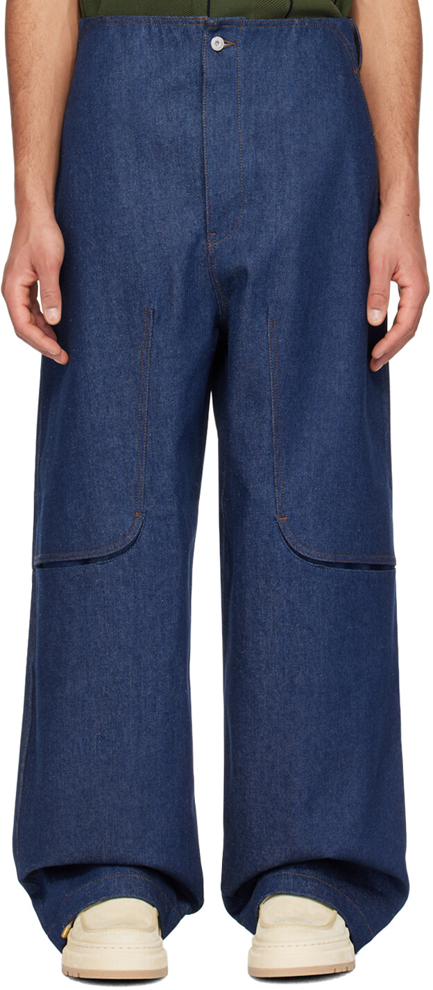 

Синие джинсы Les Sculptures 'Le pantalon de-Nîmes Bell' Jacquemus