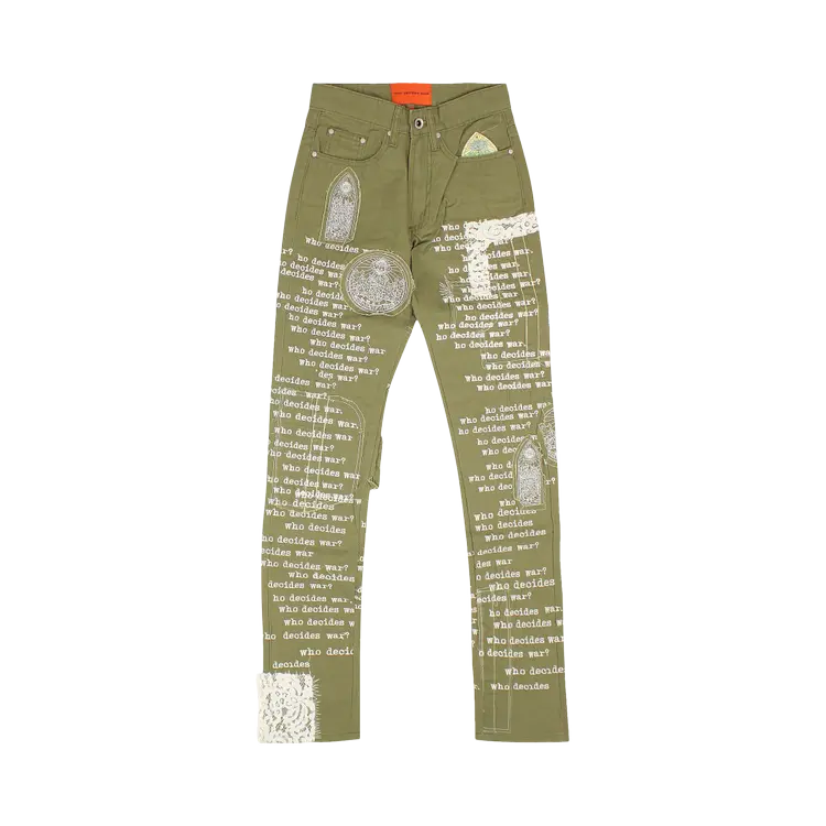 

Джинсы Who Decides War Fatigue Scripture Denim 'Tan', загар