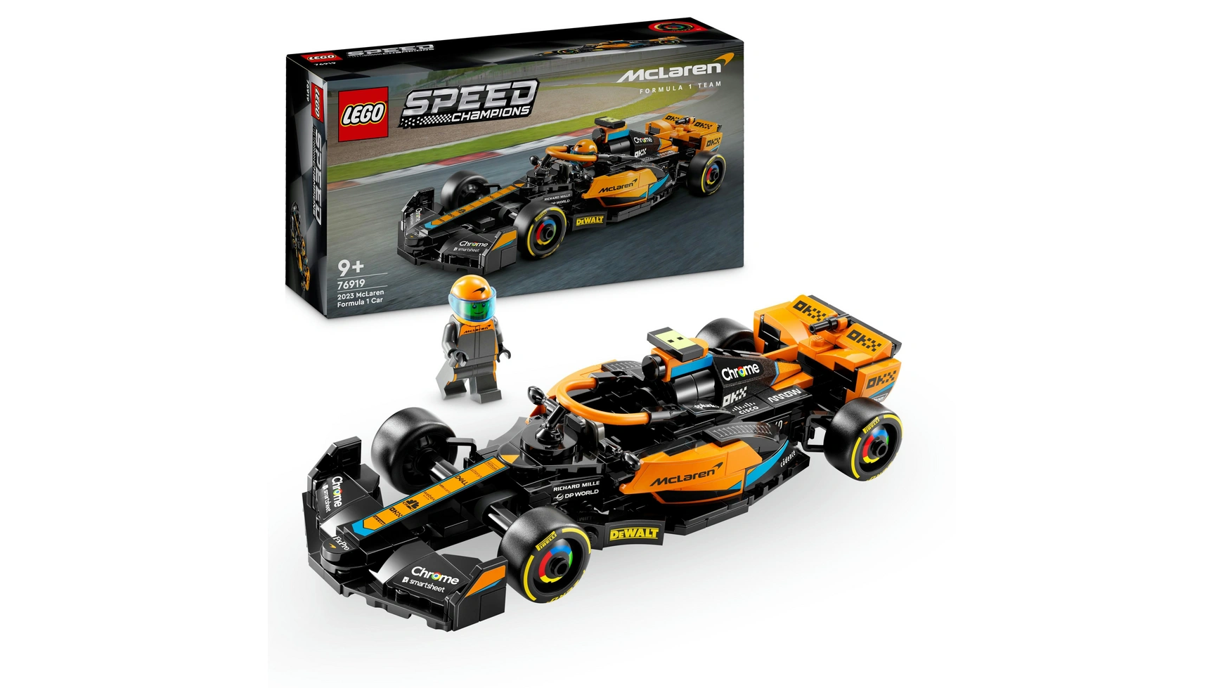 Lego Гоночный автомобиль McLaren Formula 1 2023 Speed ​​Champions, игровой набор