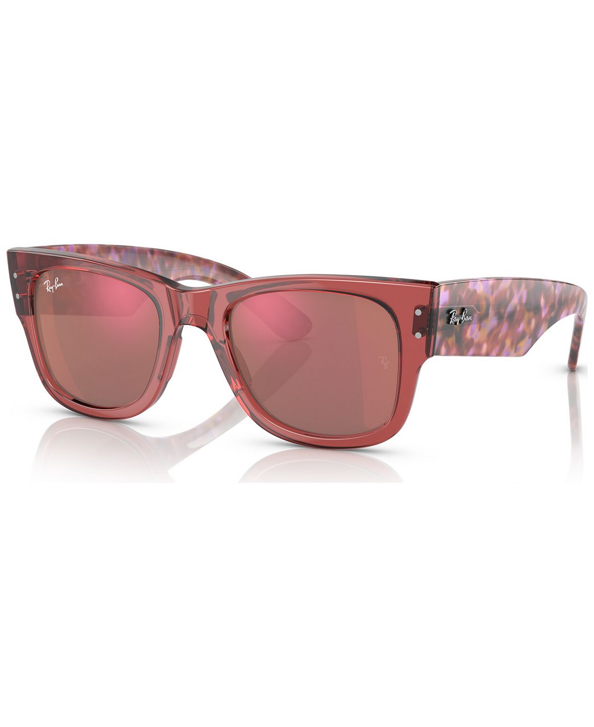 цена Солнцезащитные очки унисекс Mega Wayfarer 51 Ray-Ban, розовый