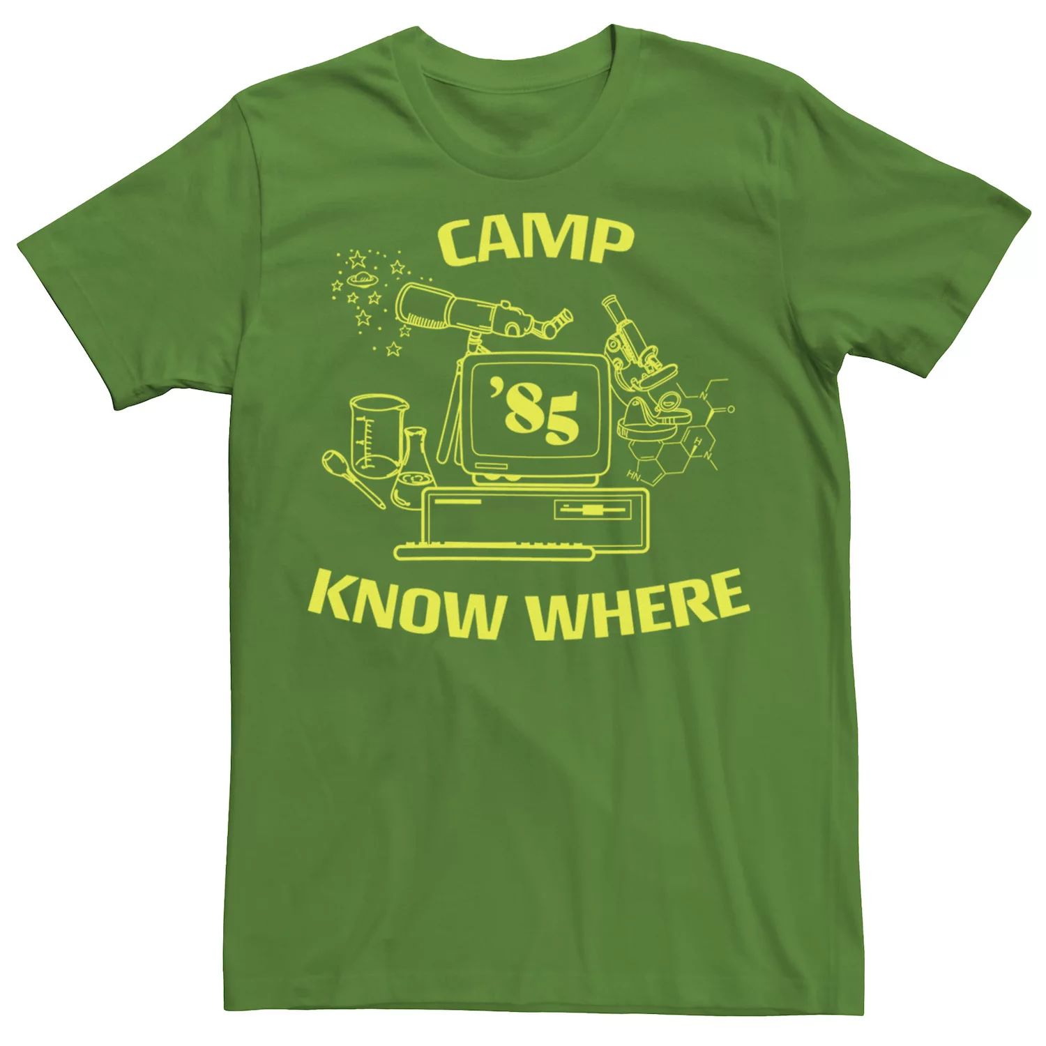 Мужская футболка с логотипом Netflix Stranger Things Camp Know Where 85 Licensed Character 2019 stranger things 3 dustin hat new retro mesh trucker cap camp know where