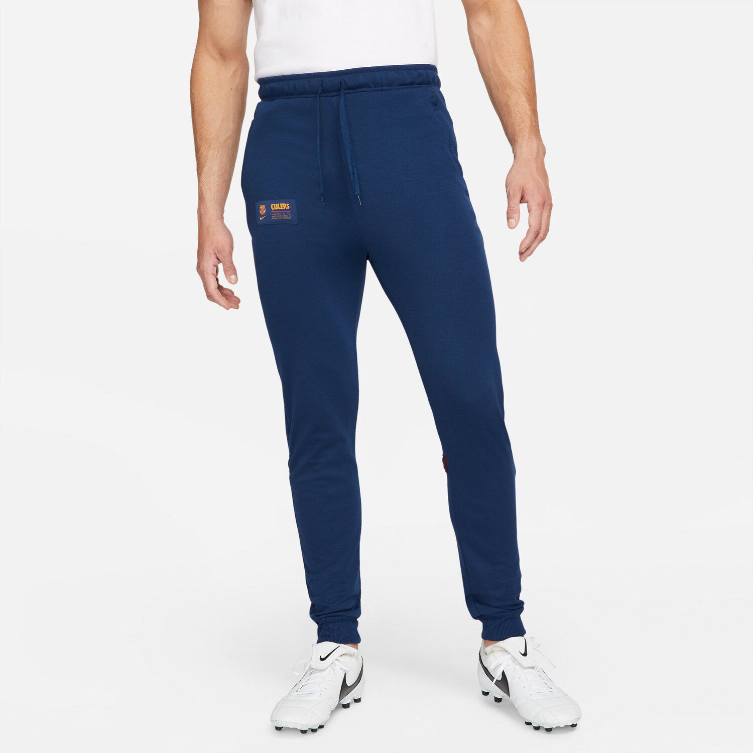 Мужские темно-синие флисовые брюки для путешествий Barcelona Nike