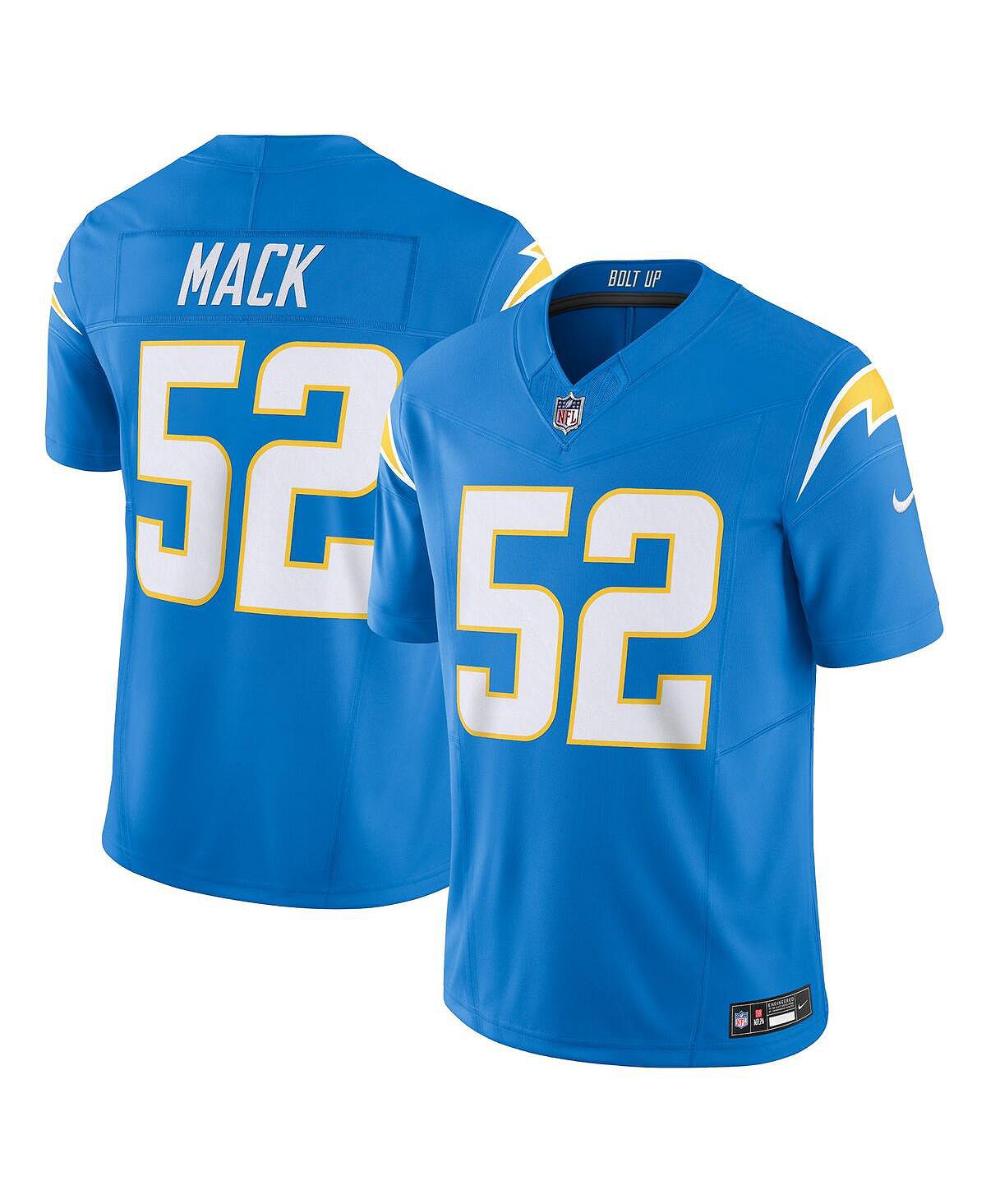 

Мужские кроссовки Khalil Mack Powder Blue Los Angeles Chargers Vapor F.U.S.E. Ограниченный Джерси Nike