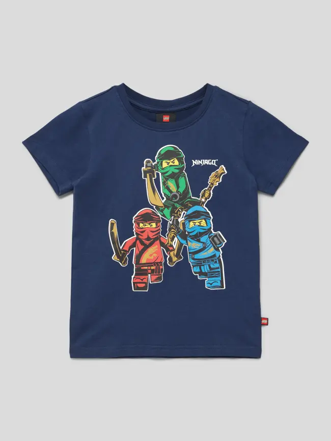 

Футболка с мотивным принтом LEGO WEAR, темно-синий