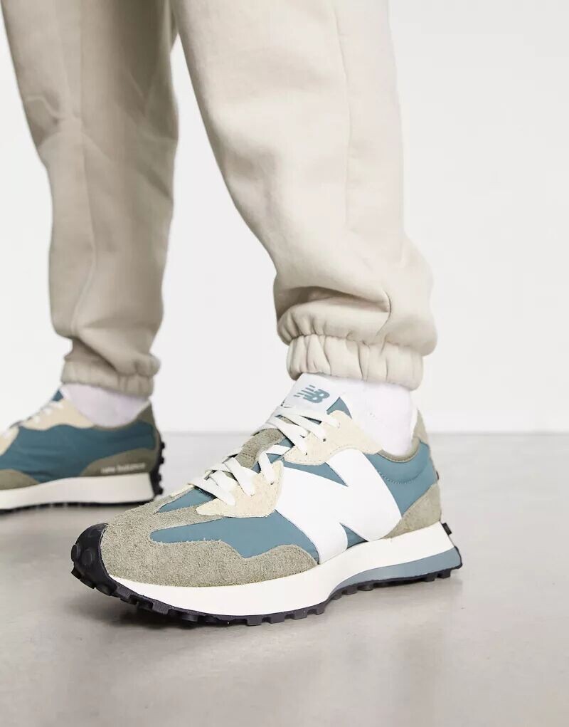 

Кроссовки New Balance 327 серого и голубого цветов