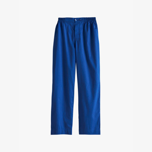 Пижамные брюки из органического хлопка с контрастной отделкой Hay, синий пижамные брюки из органического хлопка с кулиской tekla белый