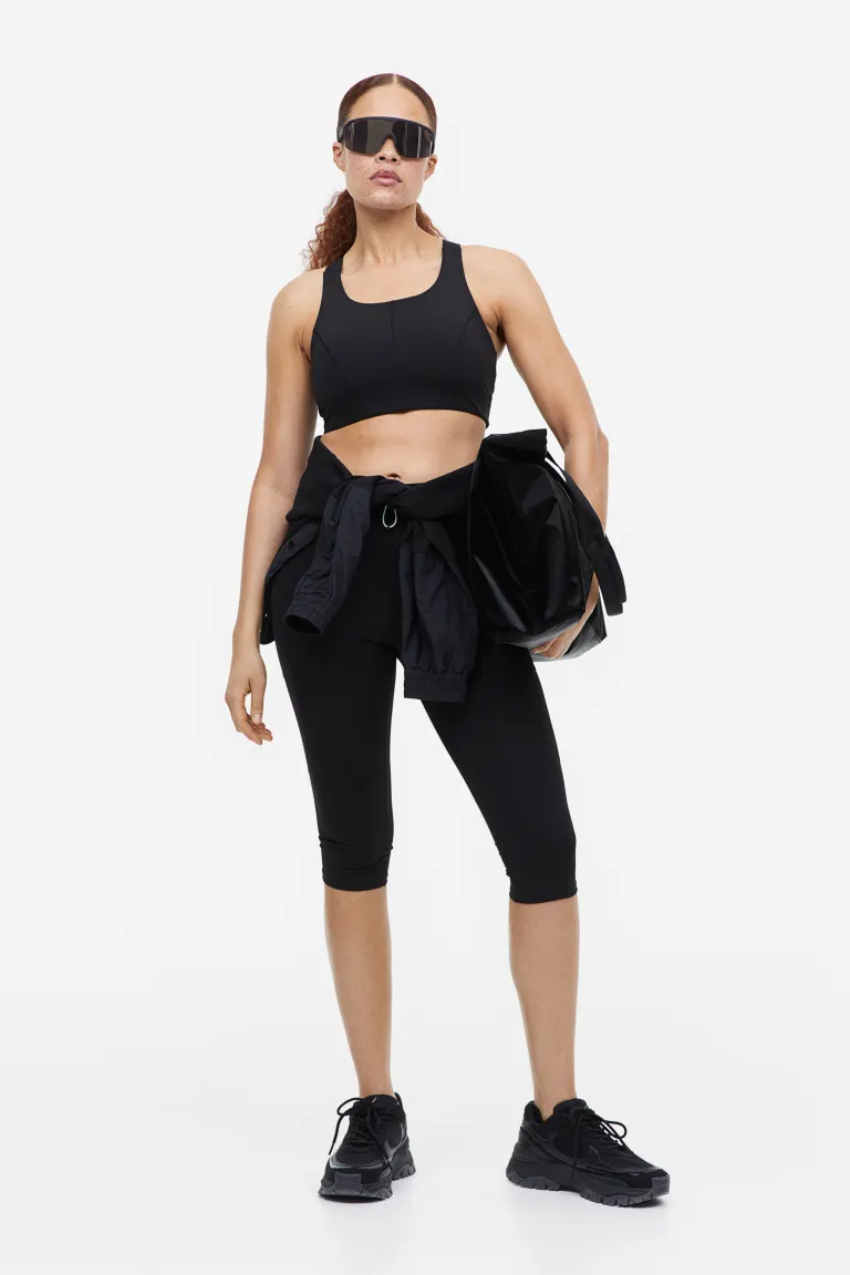 

Спортивные леггинсы длиной 3/4 от drymove H&M, черный