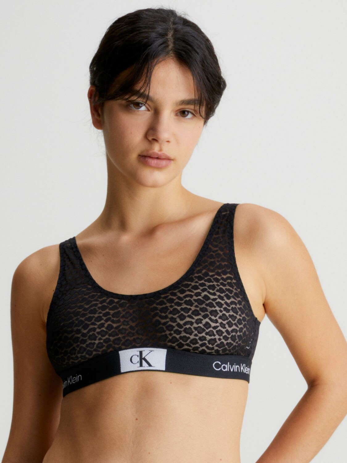 

Кружевной бюстгальтер без косточек Calvin Klein 1996, черный