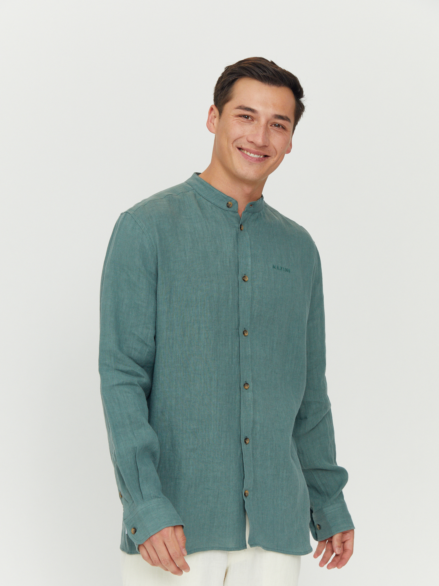 цена Рубашка MAZINE Altona Linen Shirt, цвет jade