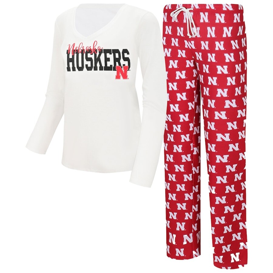 

Пижамный комплект Concepts Sport Nebraska Huskers, белый