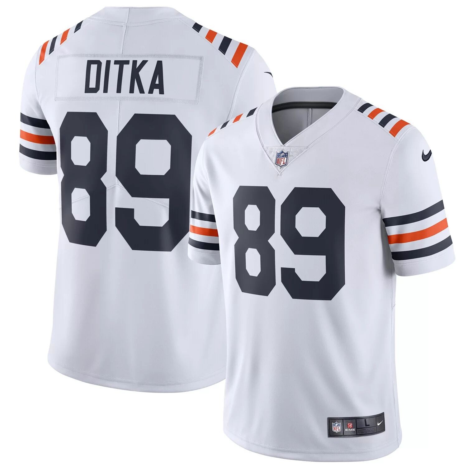 

Мужская футболка Nike Mike Ditka White Chicago Bears 2019 Alternate Classic Retired Player Limited