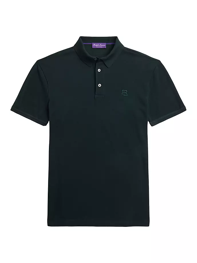 

Шерстяная рубашка-поло Ralph Lauren Purple Label, цвет racing green