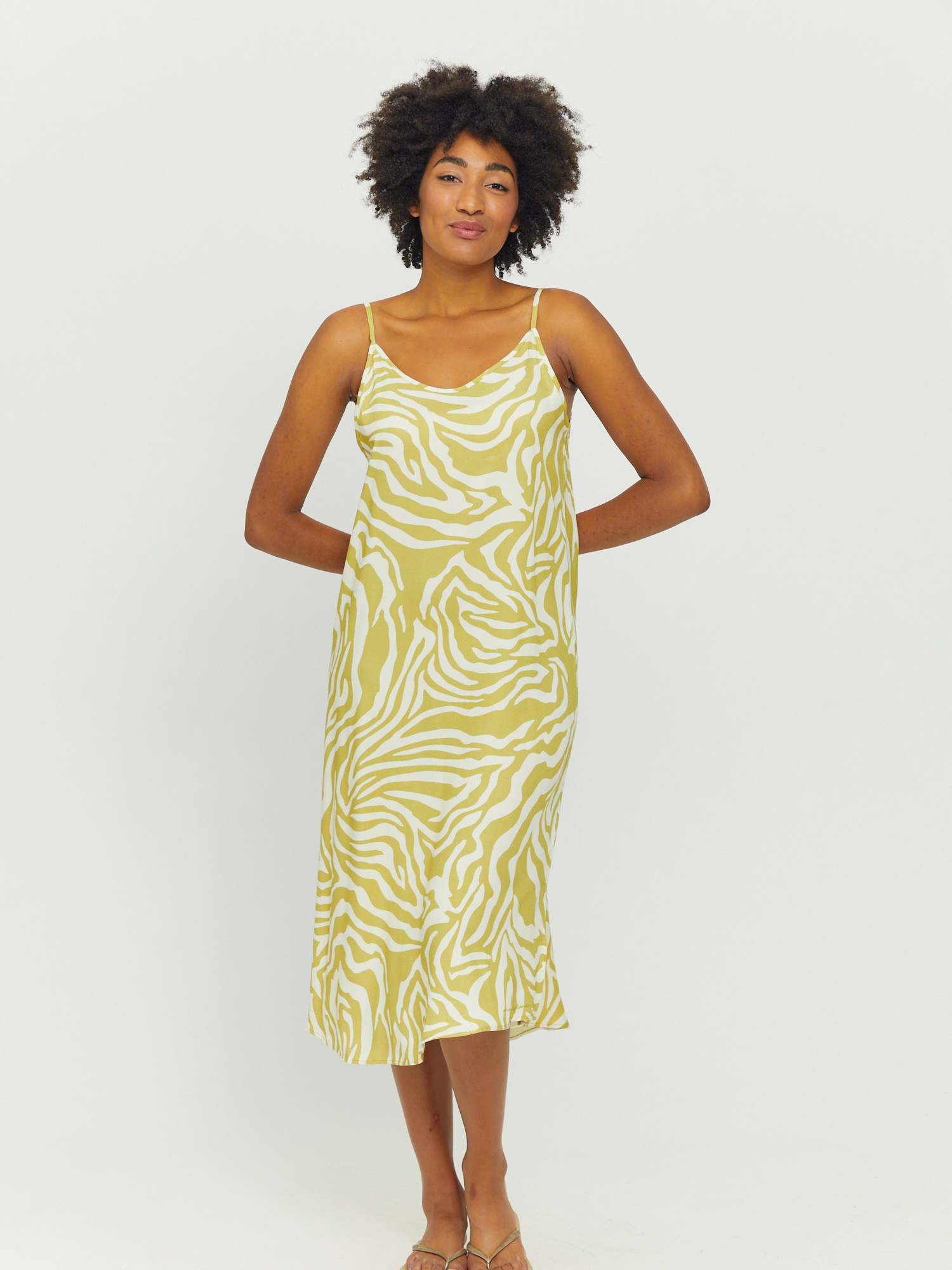 Платье MAZINE Midi Amaya Printed Dress, цвет celery green/printed