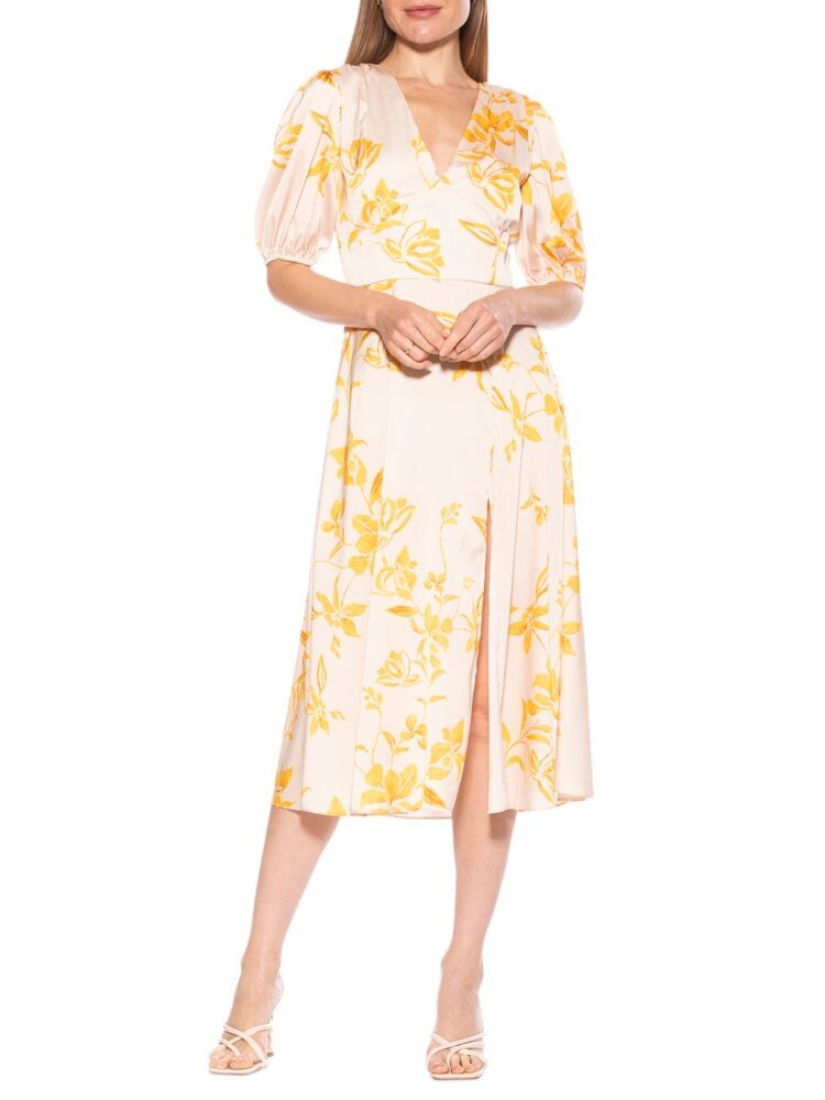 

Платье без рукавов с кружевным верхом Lasercut Alexia Admor, цвет Beige Floral