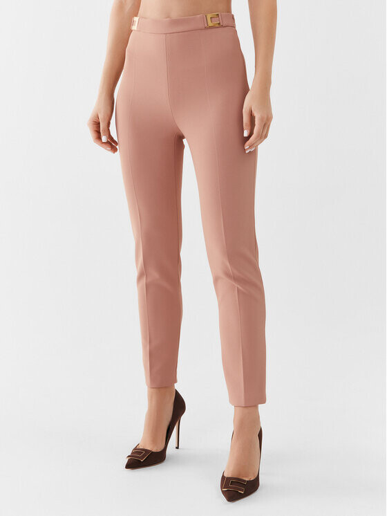 

Тканевые брюки узкого кроя Elisabetta Franchi, розовый