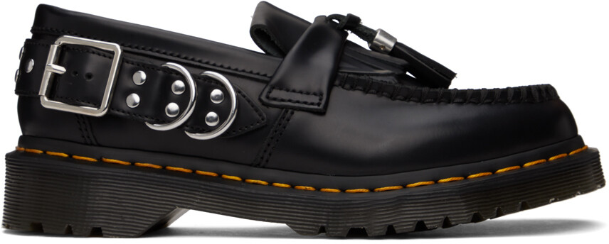 

Черные лоферы Adrian Dr. Martens, цвет Black polished smooth