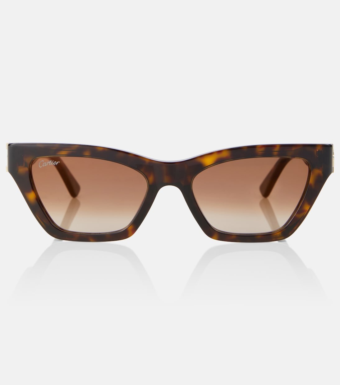 

Солнцезащитные очки «кошачий глаз» Cartier Eyewear Collection, коричневый