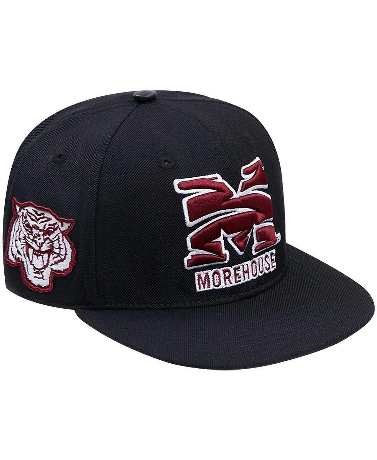

Мужская черная кепка с логотипом Morehouse College Maroon Tigers Evergreen Snapback Pro Standard