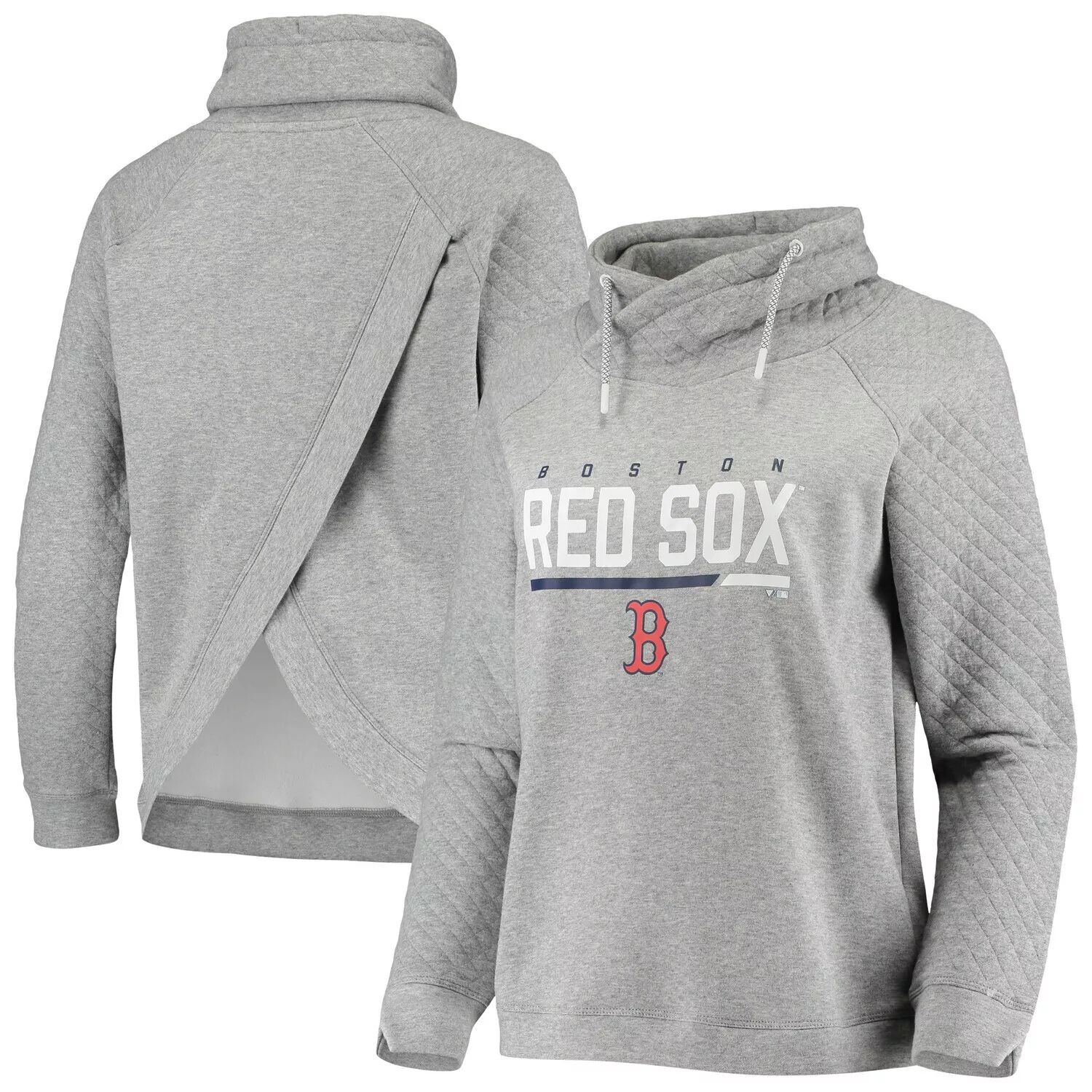 

Женская толстовка с короткими рукавами реглан, серая, с принтом, Boston Red Sox Vega