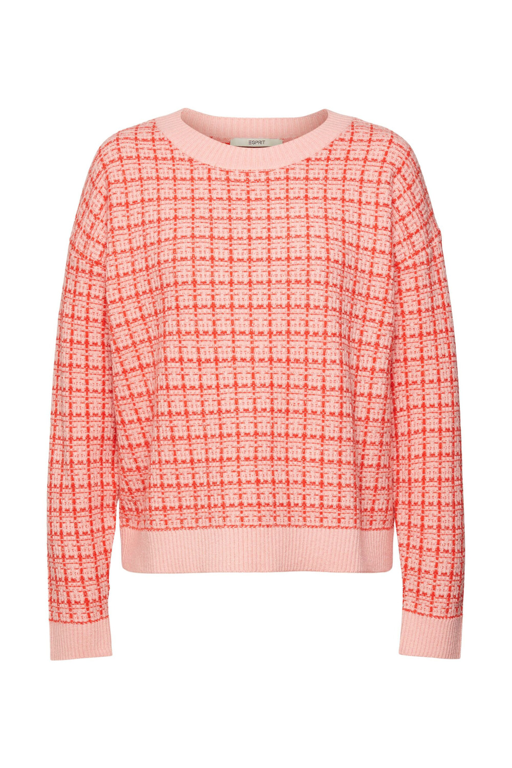

Esprit Клетчатый свитер, розовый
