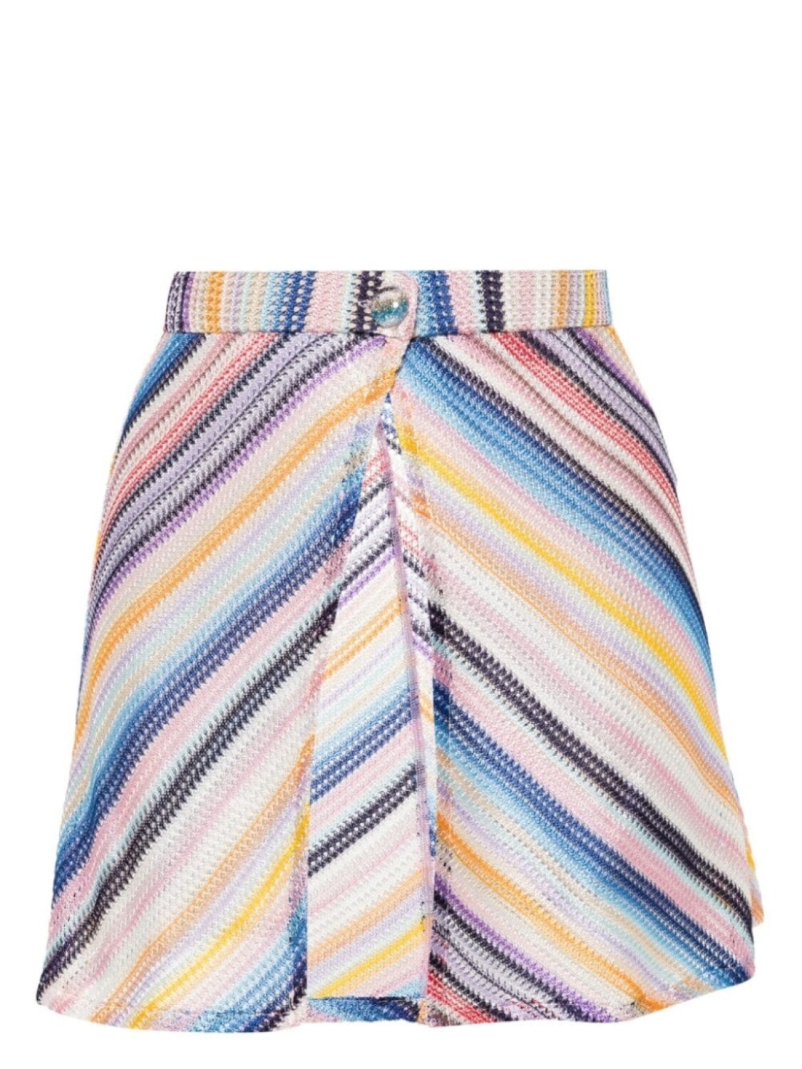 

Missoni полосатая мини-юбка в технике кроше, синий