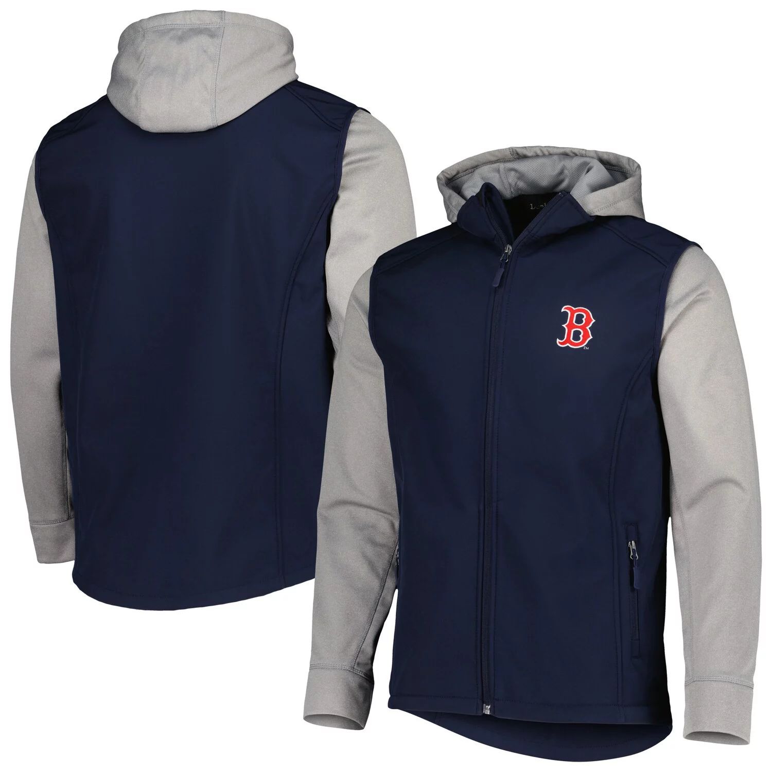 цена Мужская куртка Dunbrooke Navy/Heather Grey Boston Red Sox Alpha с молнией во всю длину