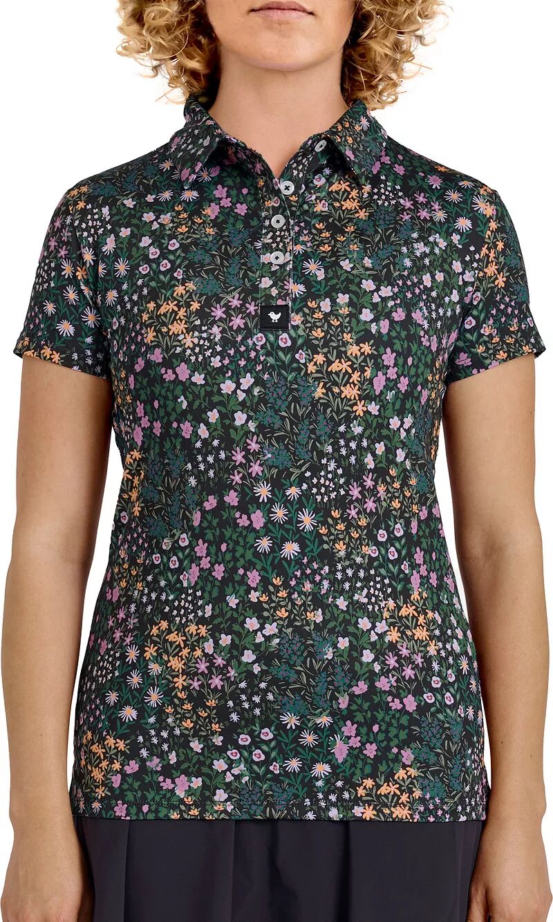 Женская рубашка-поло для гольфа с короткими рукавами Bad Birdie Super Duper Bloom