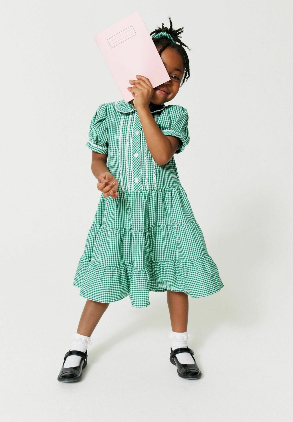 

Платье-рубашка Gingham School And Scrunchie Set Clarks, зеленый