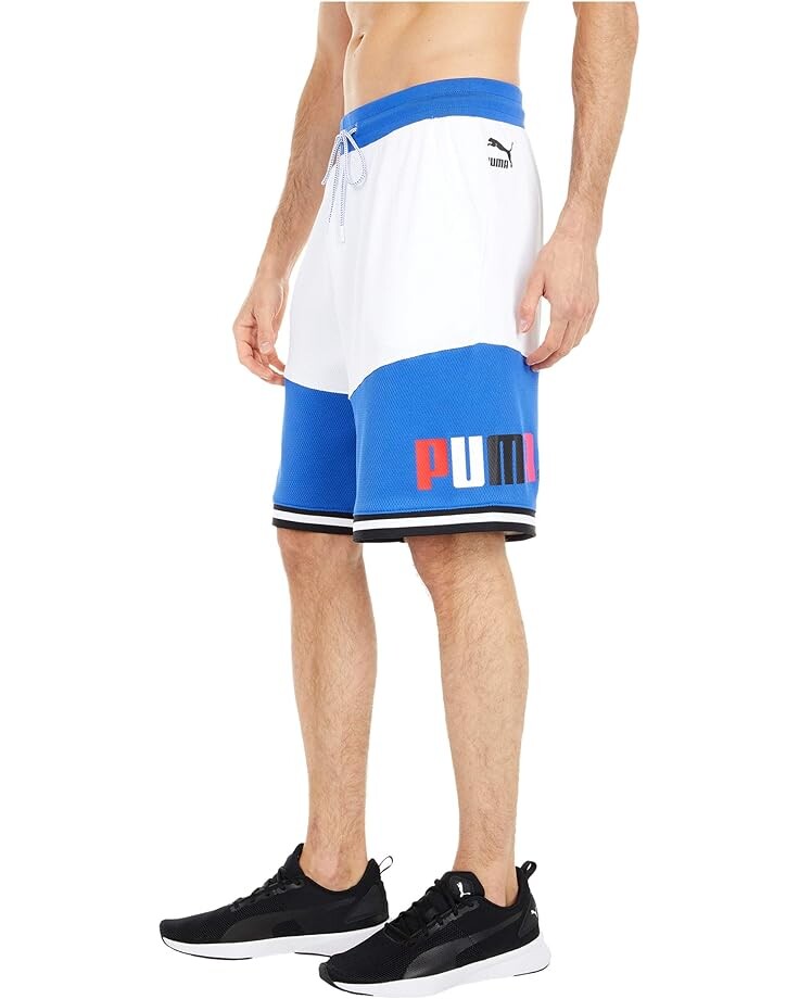 

Шорты PUMA Tailored For Sport Basketball Shorts, цвет Puma White/Dazzling Blue